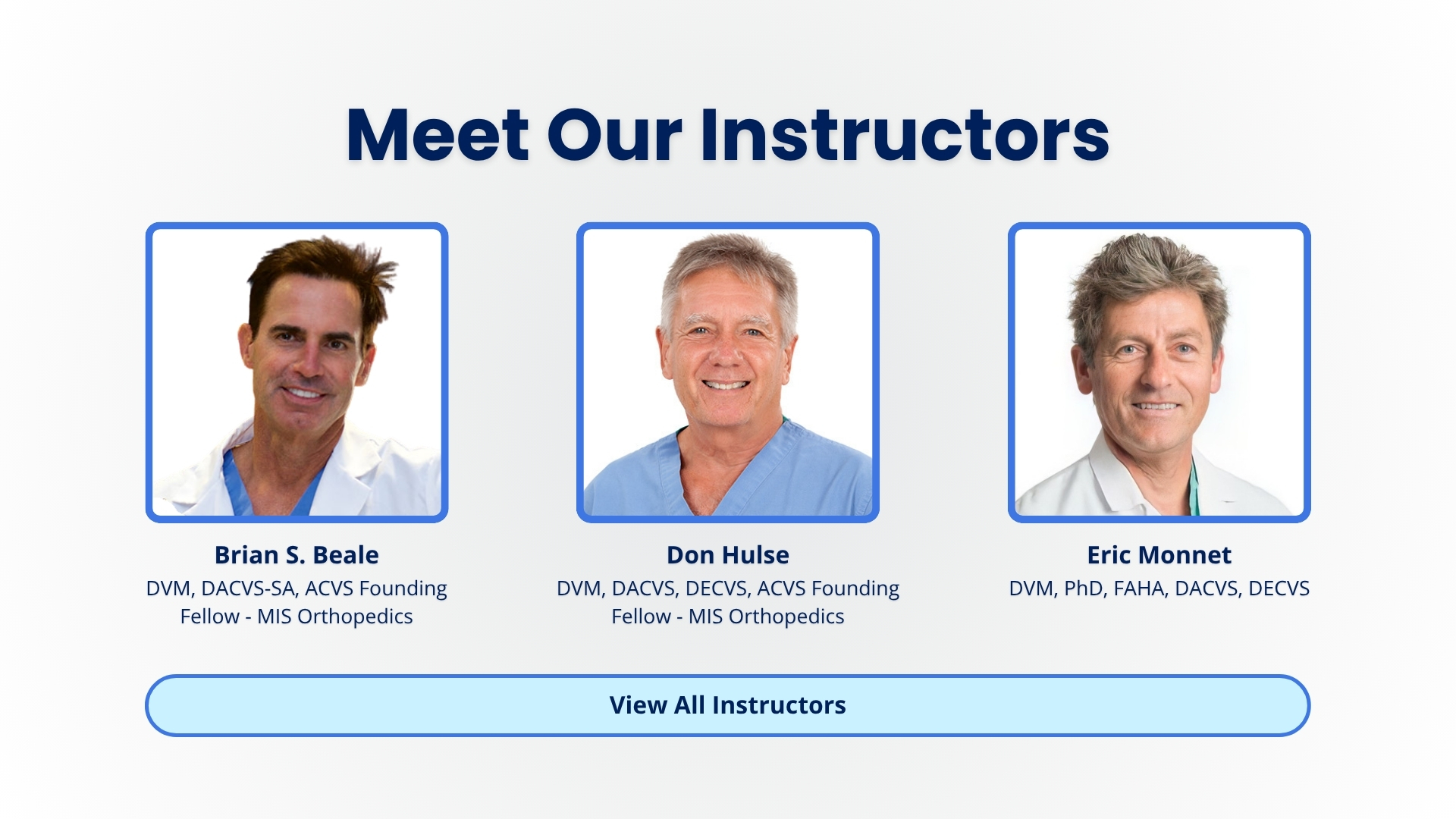 Meet Our Instructors